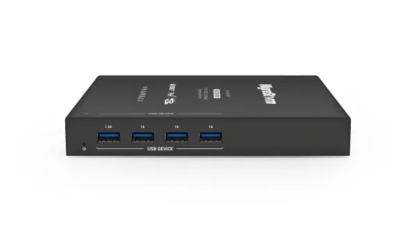 Ex 100 Usb3 Rx Frnttlt Rndr Shadow 600x338 6 11zon Wyrestorm Ex-100-Iw-Usbc Usb 3.2 Gen 1 Extender แบบติดผนัง Single Gang ระยะ 100 เมตร พร้อม Usb-C และ Usb-A 4 พอร์ต