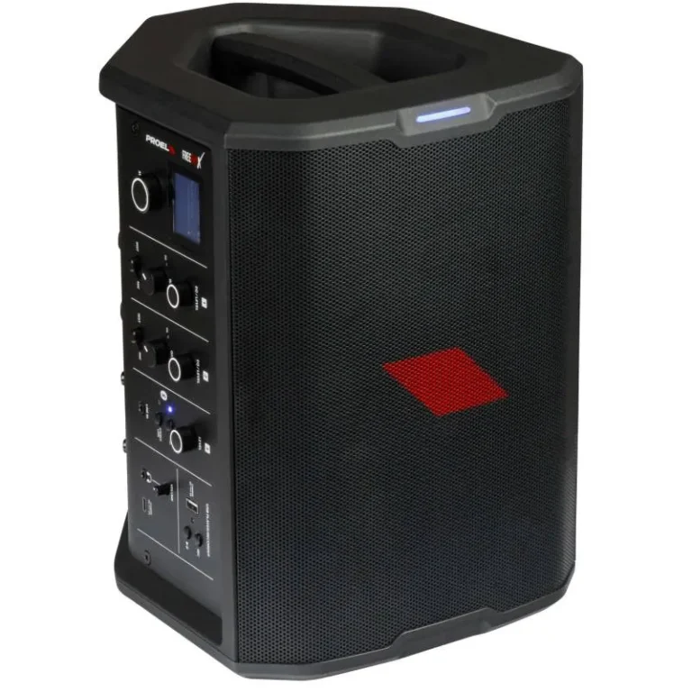 Proel Freeprox ลำโพง Pa แบบใช้แบตเตอรี่ 6.5 นิ้ว พร้อม Digital Mixer, Bluetooth 5.4 และ App Control กำลังขับสูงสุด 400w