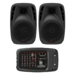 Hh Audio Vrc-210 Portable Pa System 2×10 นิ้ว พร้อมมิกเซอร์ 6 ช่อง, Bluetooth, Usb และ Sd Card