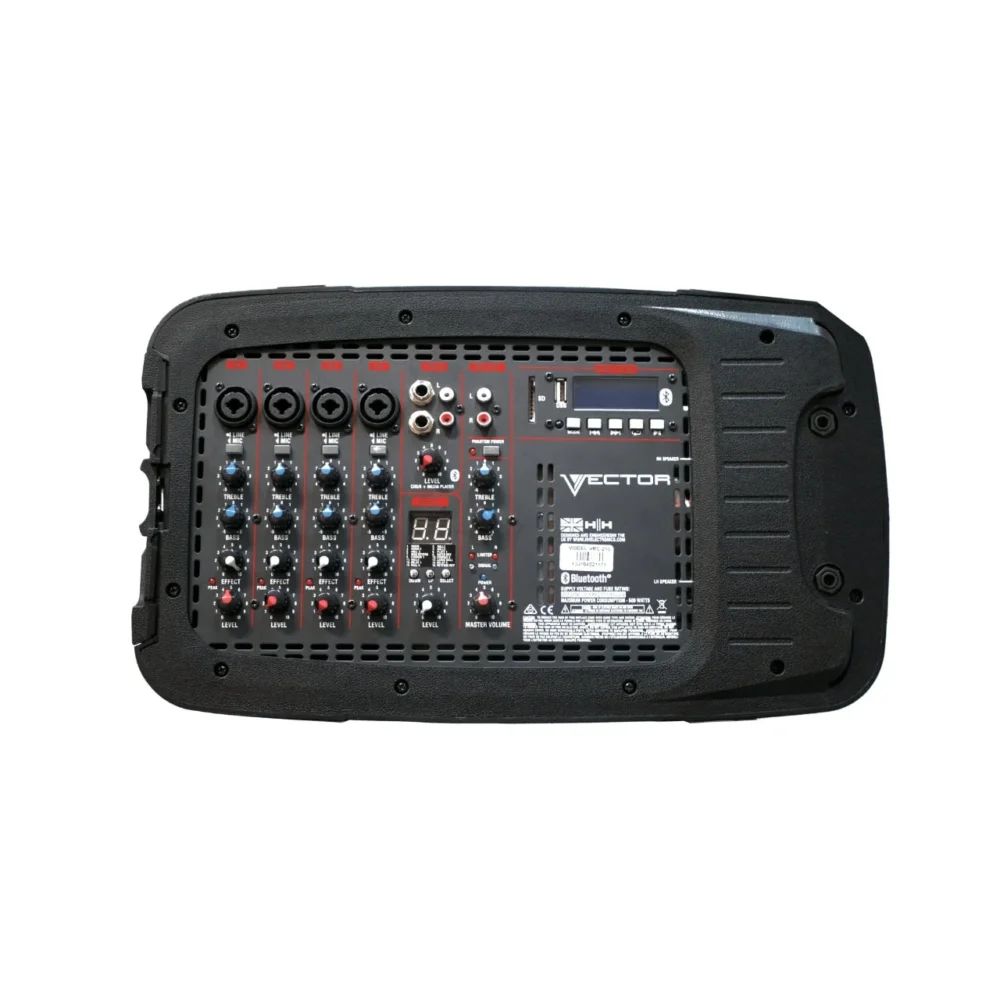 Hh Audio Vrc 210 Mix Hh Audio Vrc-210 Portable Pa System 2×10 นิ้ว พร้อมมิกเซอร์ 6 ช่อง, Bluetooth, Usb และ Sd Card