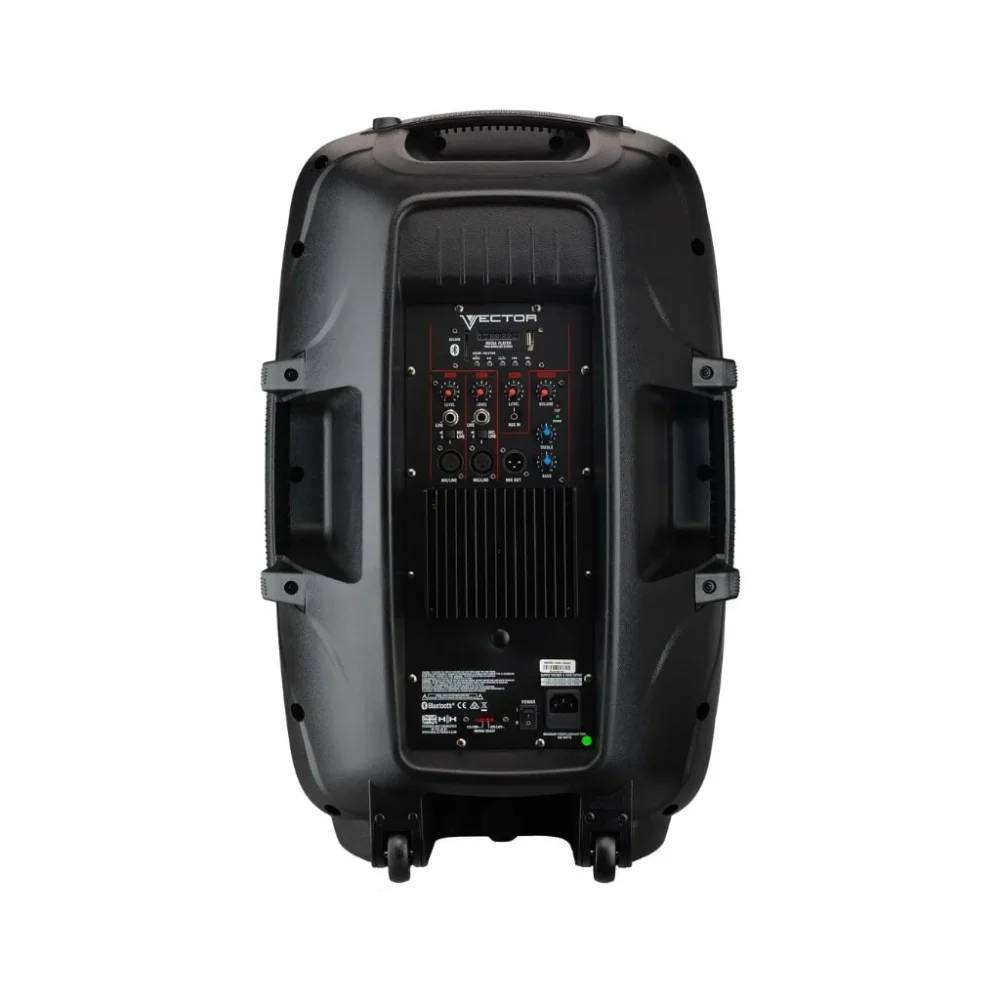 Hh Audio Vre-15ag2 ลำโพง Active 15 นิ้ว 800w พร้อม Bluetooth 5.0, Usb และ Sd Card