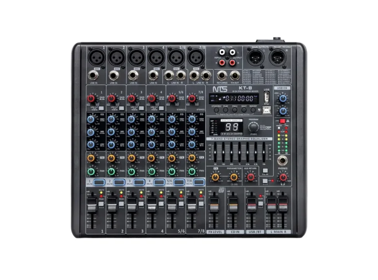 Nts Kt-8 Mixer 8 อินพุต 4 โมโน 2 สเตอริโอ Fx Usb Bluetooth มิกเซอร์
