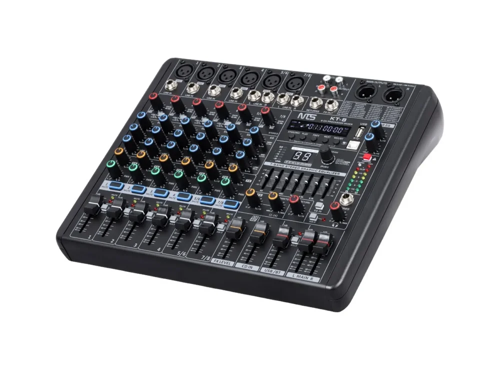 Kt 8 (2) 4 11zon Nts Kt-8 Mixer 8 อินพุต 4 โมโน 2 สเตอริโอ Fx Usb Bluetooth มิกเซอร์