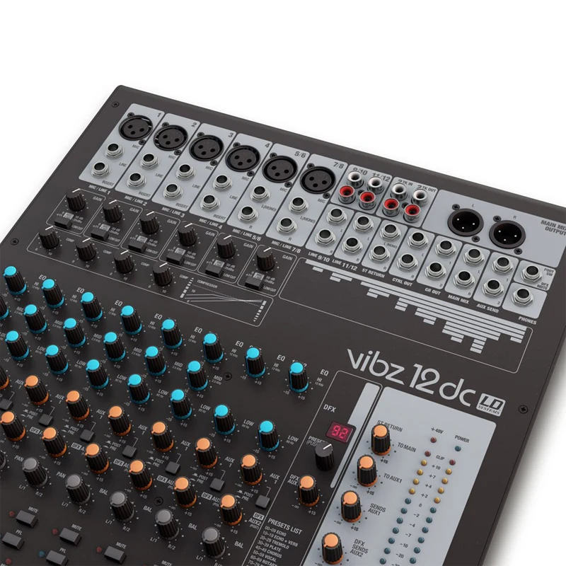 Ld Systems Vibz 12 Dc 5 Ld Systems Vibz 12 Dc มิกเซอร์ 12 แชนแนล พร้อม Dfx และ Compressor