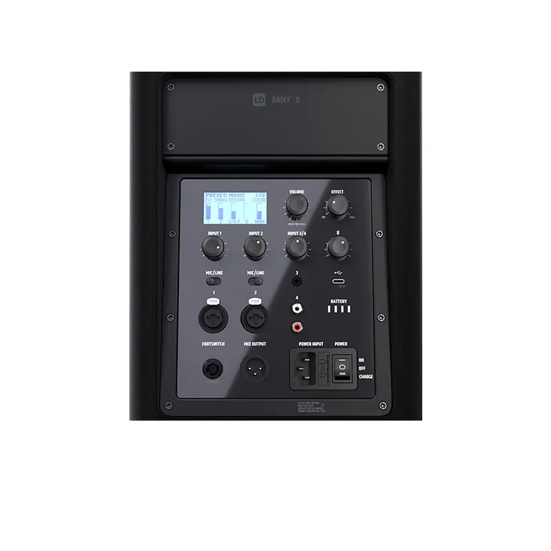 Ld Systems Anny8 8 Ld Systems Anny 8 8" Portable Battery-Powered Bluetooth Pa Loudspeaker With Mixer ลำโพง Pa แบบพกพาใช้แบตเตอรี่
