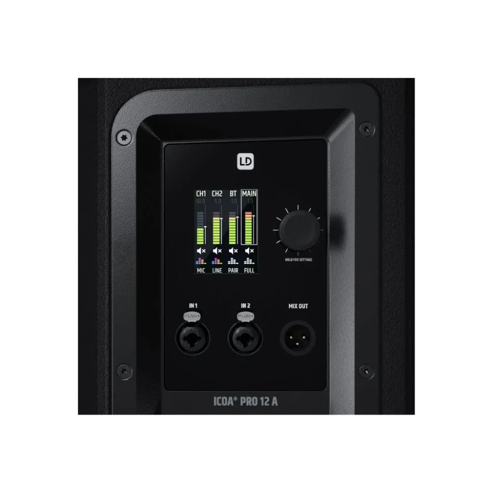 Ld Systems Icoa Pro 12 A 12" Powered Coaxial High-Performance Pa Loudspeaker 1000w Rms 2000w Peak Bluetooth และ App ลำโพง Pa Active 2 ทาง