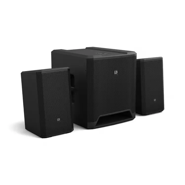 Ld Systems Dave 12 G4x ชุดเครื่องเสียง Pa 2.1 แบบแอคทีฟ 1,460w พร้อมมิกเซอร์ 6 แชนเนล Bluetooth และ Dynx Dsp