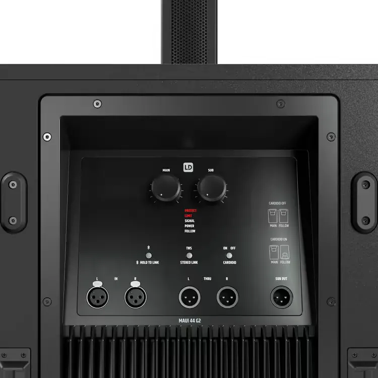 Ldmaui44g2 10 5 11zon Ld Systems Maui 44 G2 Cardioid Powered Column Pa System 3000w ลำโพงคอลัมน์แอคทีฟ