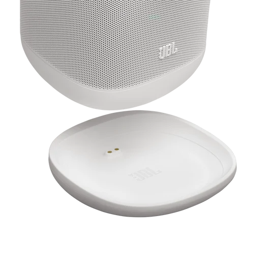 Ls Jbl Cove P1 Base Detail White 0233 X5 Jbl Cove P1 ลำโพง Wi-Fi แบบพกพาสำหรับบ้าน พร้อม Dolby Atmos Music กำลังขับ 120w Bluetooth 5.3 แบตเตอรี่ 14 ชั่วโมง และกันน้ำกันฝุ่น Ip56