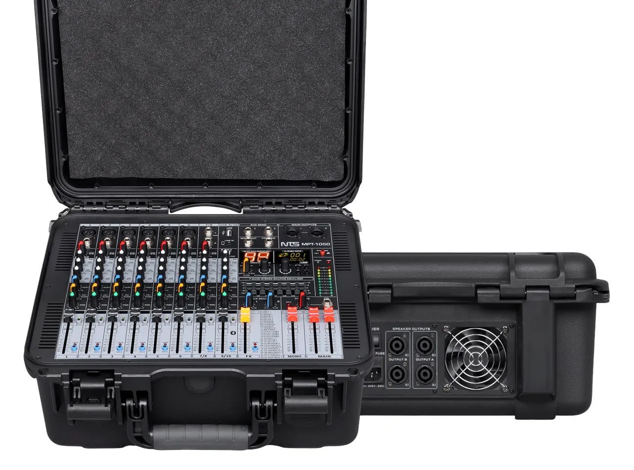 Mpt 1050 9 11zon Nts Mpt-1030 Power Mixer 10 อินพุต 6 โมโน 2 สเตอริโอ Fx Usb Bluetooth 2×230w เพาเวอร์มิกเซอร์