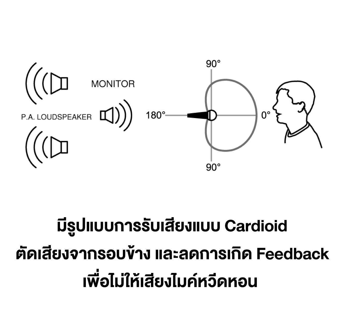 Shure Pga58-Lc ไมโครโฟนไดนามิกสำหรับร้องเพลงและพูด รูปแบบการรับเสียง Cardioid พร้อมสวิตช์เปิด-ปิด