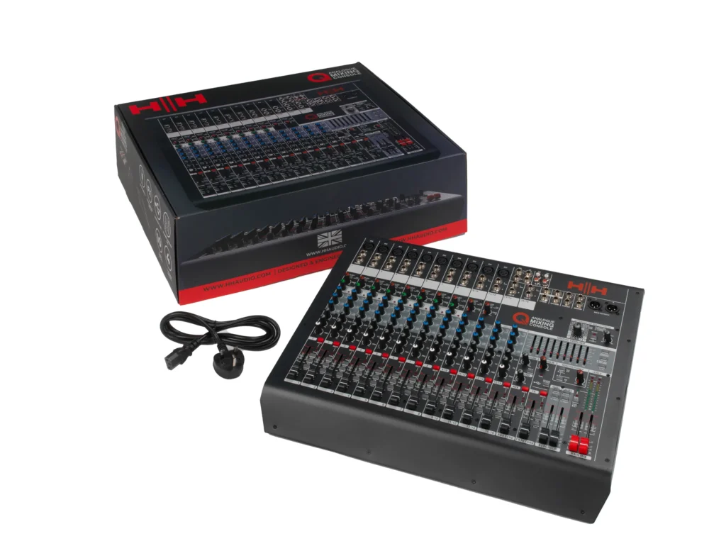 Q16fx Misc0 4 11zon Hh Audio Q16fx มิกเซอร์อนาล็อก 16 ช่อง พร้อม Dsp 16 Effects, Graphic Eq 9 Band และ Usb Audio