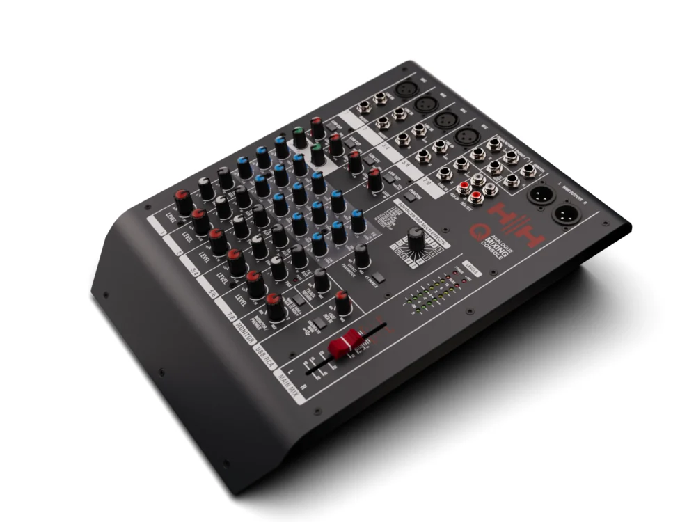 Q8fx Right 5 11zon Hh Audio Q8fx มิกเซอร์อนาล็อก 8 ช่อง พร้อม Dsp Effects และ Usb Audio