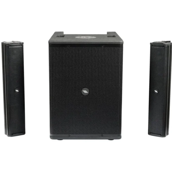 การติดตั้ง PROEL SESSION700 ในโหมด 2.1 Stereo แยกคอลัมน์ท็อปบนเสาและขาตั้งลำโพง ให้เวทีเสียงสเตอริโอกว้างสมจริง