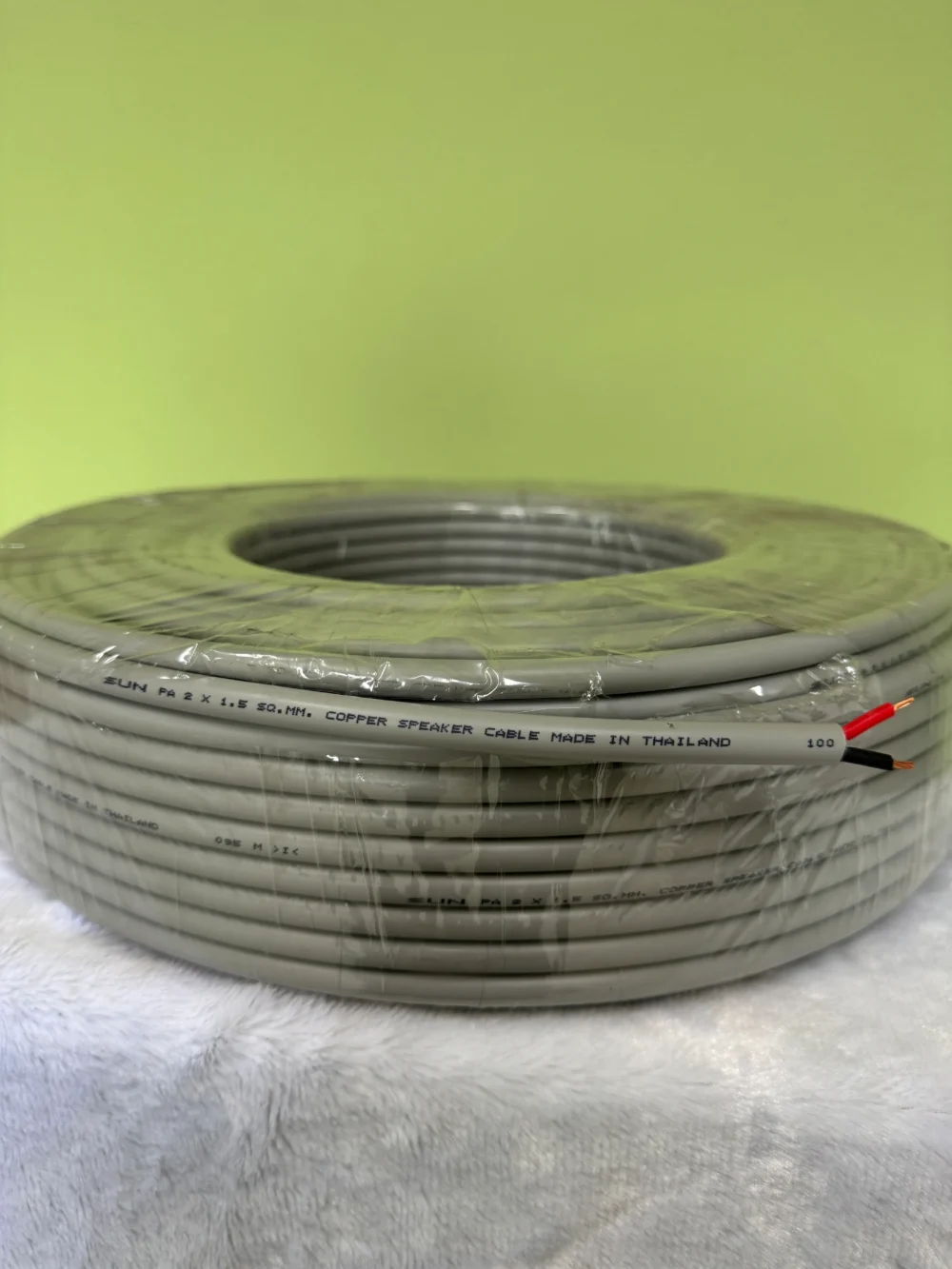 Sun Pa 2x1.5 100m. 5 5 11zon Sun Pa 2x1.5-100m. (สีเทา) สายลำโพง Pa ทองแดงล้วน ขนาด 2x1.5 Sq.mm. ยาว 100 เมตร
