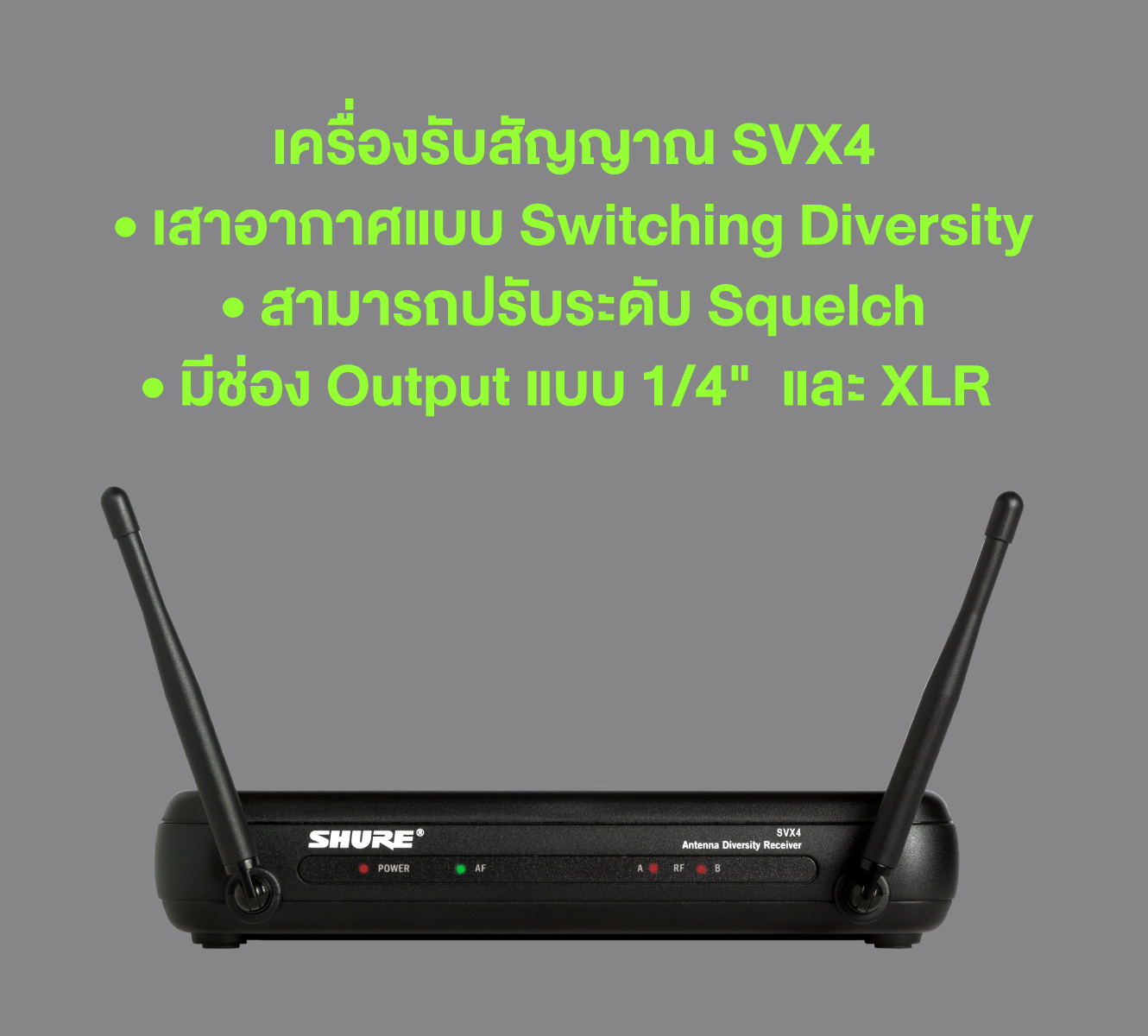 Shure Svx24th/pg58-Q12 ชุดไมโครโฟนไร้สาย พร้อมไมค์ Pg58 ย่านความถี่ Q12