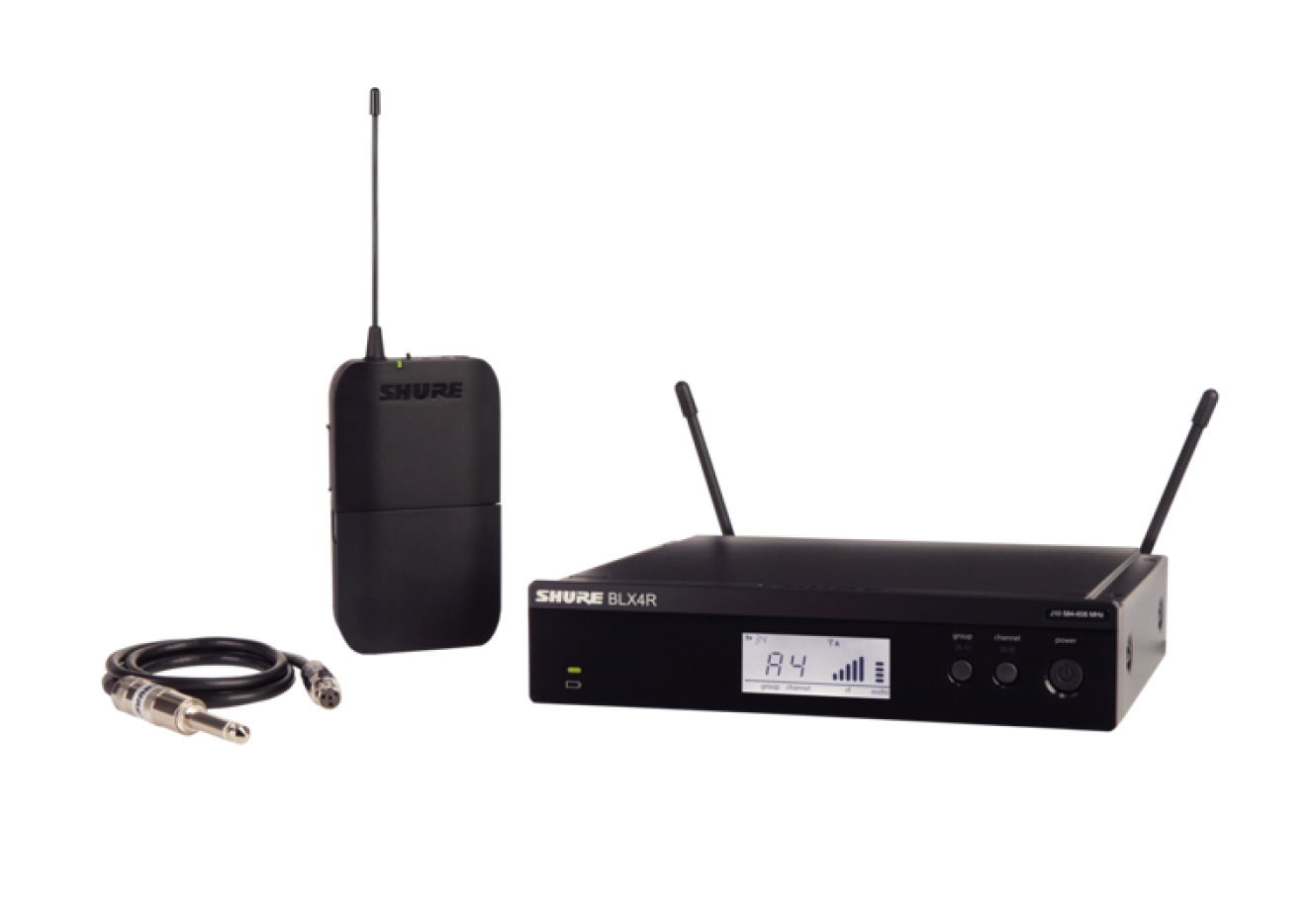 Shure Blx14rth-M19 ระบบไร้สายสำหรับกีตาร์และเบส แบบติดตั้งแร็ค ย่านความถี่ M19