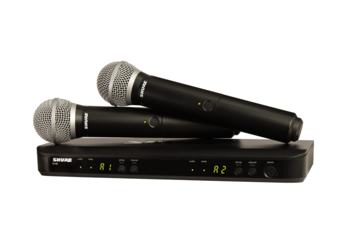 Shure Blx288th/pg58-Q12 ชุดไมโครโฟนไร้สายคู่ พร้อมหัวไมโครโฟน Pg58 ย่านความถี่ Q12