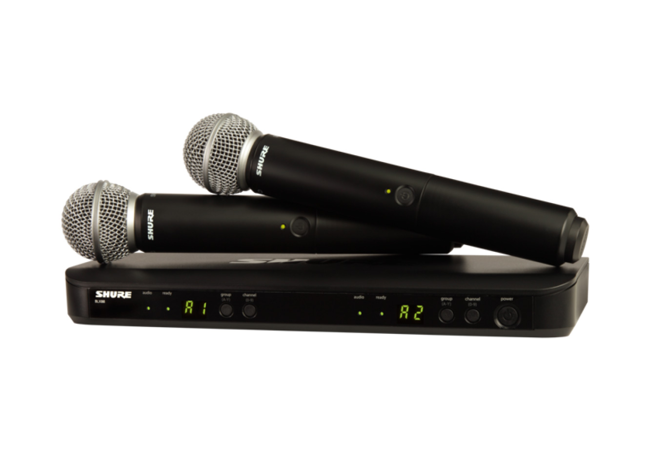 Shure Blx288th/sm58-Q12 ชุดไมโครโฟนไร้สายคู่ พร้อมหัวไมโครโฟน Sm58 ย่านความถี่ Q12