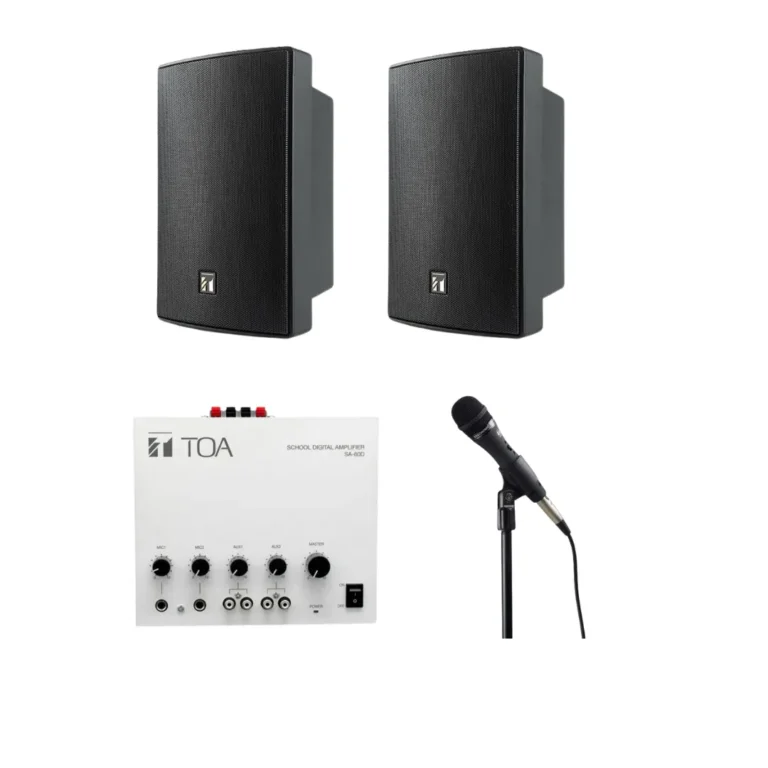 Toa Sa-60d M Set As ชุดเครื่องเสียงห้องเรียน ห้องประชุม 60w พร้อมลำโพง 2 ใบ และไมโครโฟน