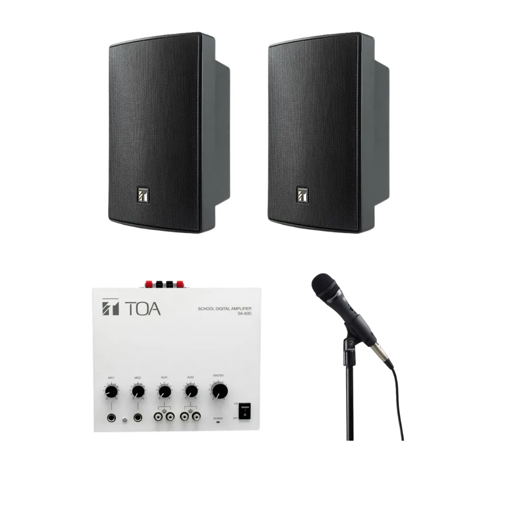 Toa Sa 60d M Set As 11zon Toa Sa-60d M Set As ชุดเครื่องเสียงห้องเรียน ห้องประชุม 60w พร้อมลำโพง 2 ใบ และไมโครโฟน