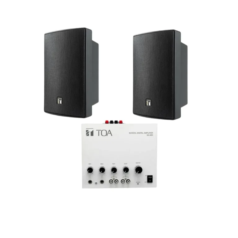 Toa Sa-60d-As Set ชุดเครื่องเสียงห้องเรียน พร้อมเครื่องขยายเสียง 60w และลำโพง Q-Bs-1030bl 2 ใบ