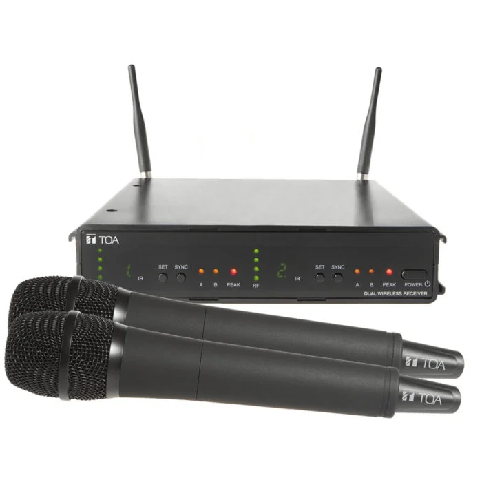 Toa Ws-422-As Eb8 ชุดไมโครโฟนไร้สายมือถือคู่ Dual Channel Uhf 748–758 Mhz