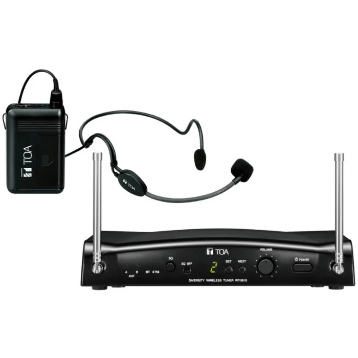 Toa Ws-5325h C04 ชุดไมโครโฟนไร้สายแบบคาดศีรษะ Uhf 803–806 Mhz