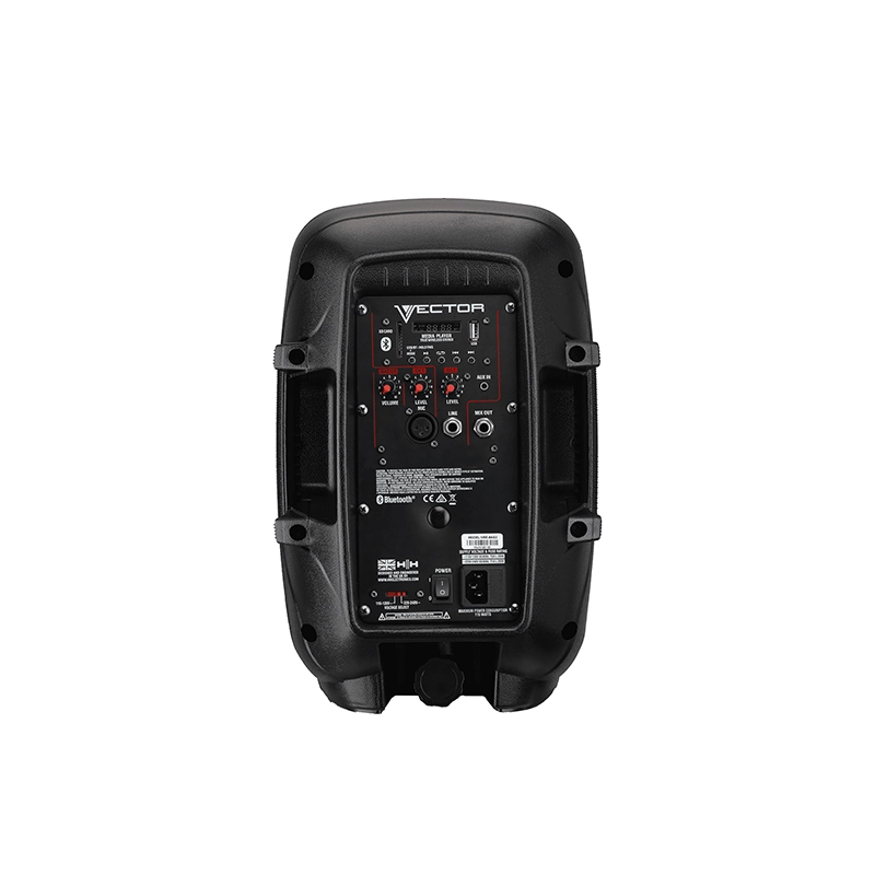 Vre 8ag2 Back Hh Audio Vre-8ag2 ลำโพง Active 8 นิ้ว 300 วัตต์ พร้อม Bluetooth 5.0, Usb และ Sd Card