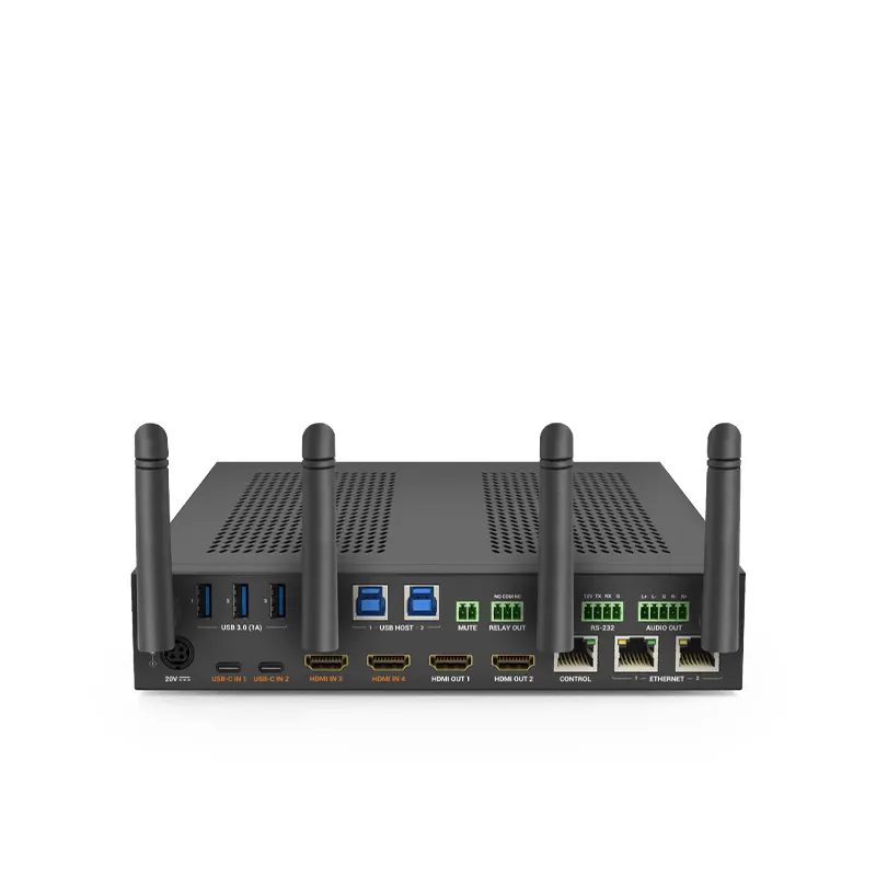 Wyrestorm Sw640l Tx W 1 Wyrestorm Sw-640l-Tx-W เครื่องสลับสัญญาณนำเสนอ 4k 4 อินพุต รองรับ Usb-C 60w Pd, Multiview และ Wireless Casting