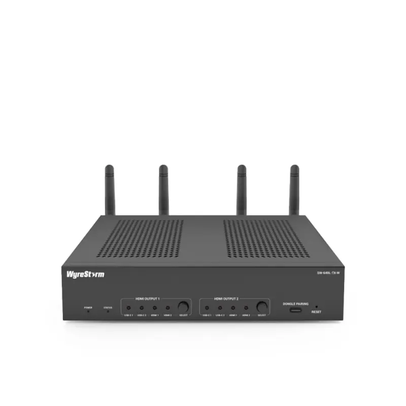 Wyrestorm Sw640l Tx W Main Wyrestorm Sw-640l-Tx-W เครื่องสลับสัญญาณนำเสนอ 4k 4 อินพุต รองรับ Usb-C 60w Pd, Multiview และ Wireless Casting