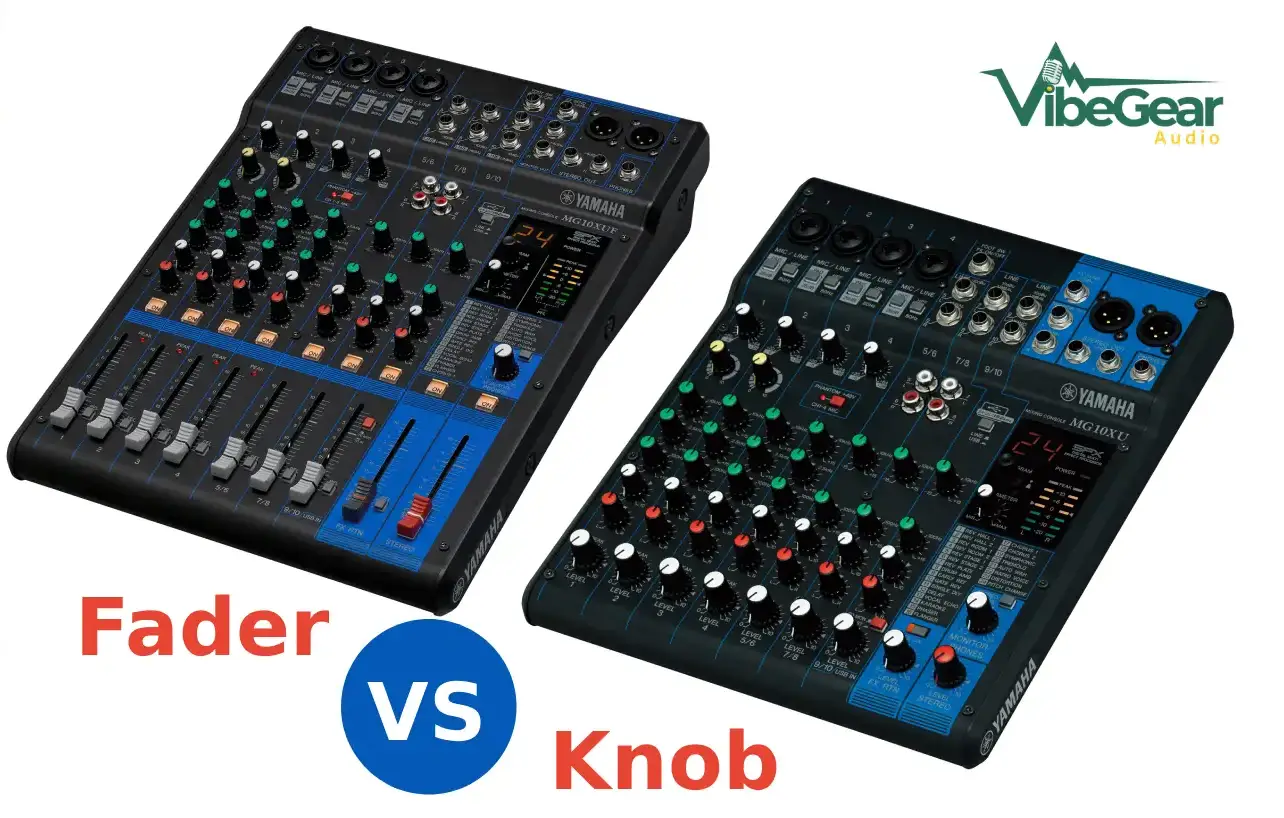 Fader Vs Knob Mixer มิกเซอร์ Yamaha Mg Series มีกี่แบบ ต่างกันยังไง? Fader Vs Knob พร้อมตารางเทียบครบทุกรุ่น