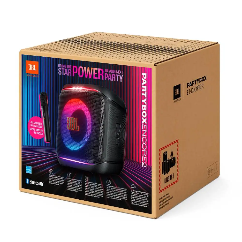 Jbl Partybox Encore 2 Box Jbl Partybox Encore 2 ลำโพงปาร์ตี้พกพาไร้สาย 100w Rms พร้อมไมโครโฟนไร้สายดิจิตอล