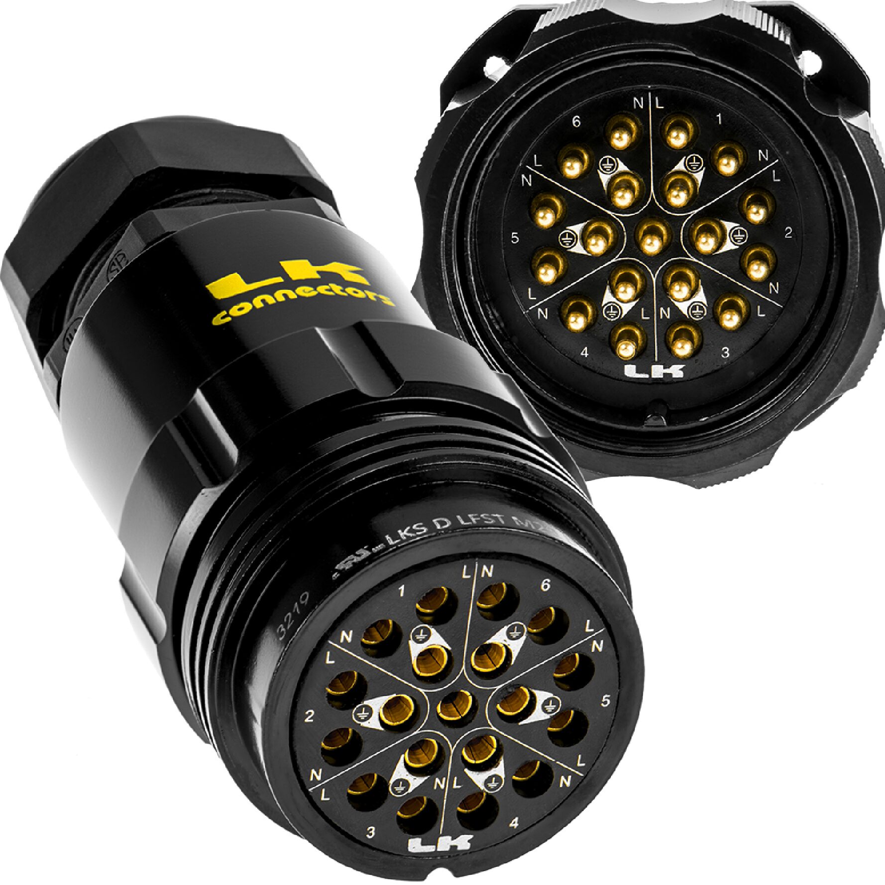 Lk Lks-19fcv หัวคอนเนคเตอร์ Socapex 19 Pin ตัวเมีย (Female Line Connector)
