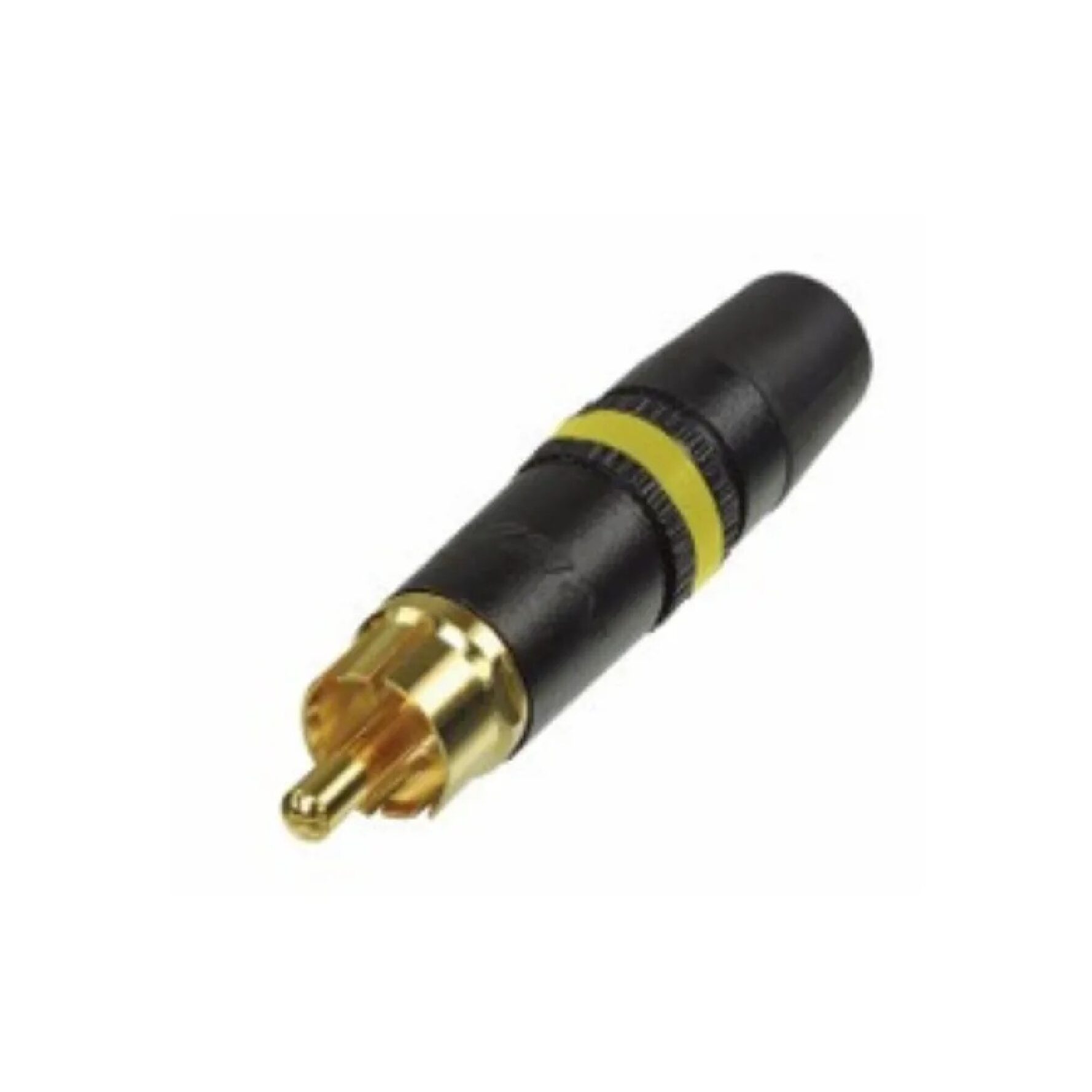 Neutrik Nys373-4 แจ็ค 6.35 มม. Black, Yellow Rca Plug, Gold, 1a