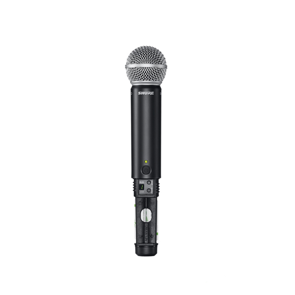 Shure Blx24th Sm58 Q12 Mic Battery Shure Blx24th/sm58-Q12 ชุดไมโครโฟนไร้สาย พร้อมหัวไมโครโฟน Sm58® ย่านความถี่ Q12
