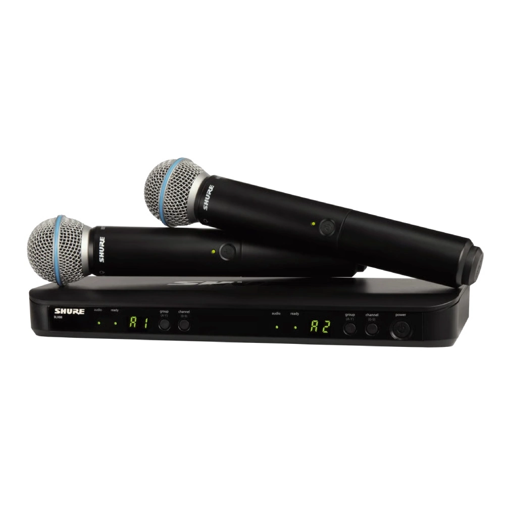 Shure Blx288th Beta58 Q12 Shure Blx288th/beta58-Q12 ชุดไมโครโฟนไร้สายคู่ พร้อมหัวไมโครโฟน Beta® 58a ย่านความถี่ Q12