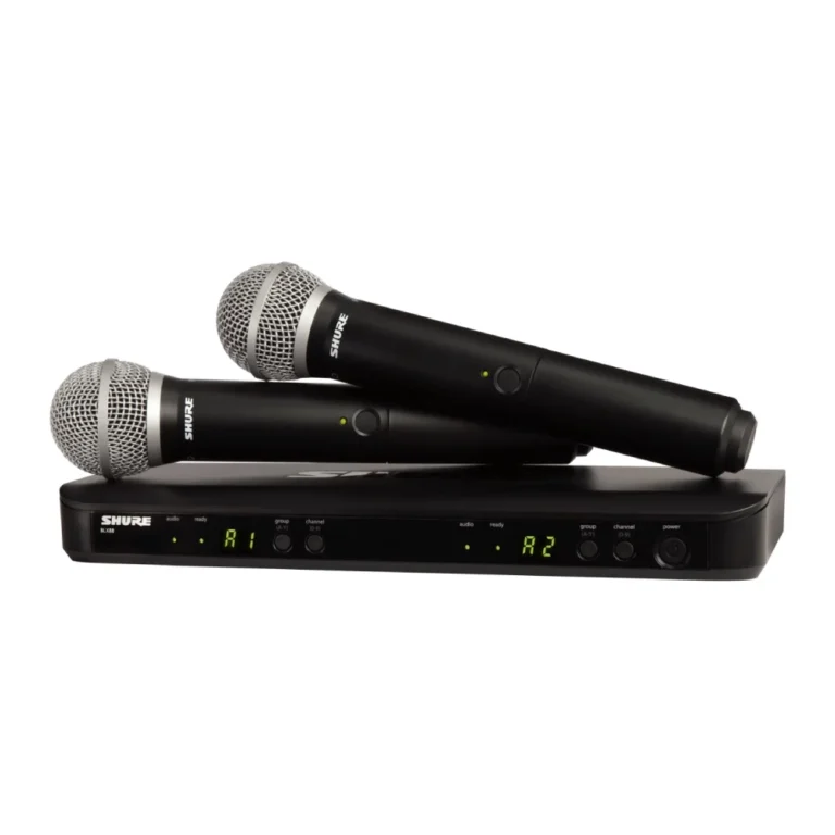 Shure Blx288th/pg58-Q12 ชุดไมโครโฟนไร้สายคู่ พร้อมหัวไมโครโฟน Pg58 ย่านความถี่ Q12