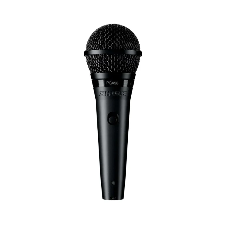 Shure Pga58-Lc ไมโครโฟนไดนามิกสำหรับร้องเพลงและพูด รูปแบบการรับเสียง Cardioid พร้อมสวิตช์เปิด-ปิด