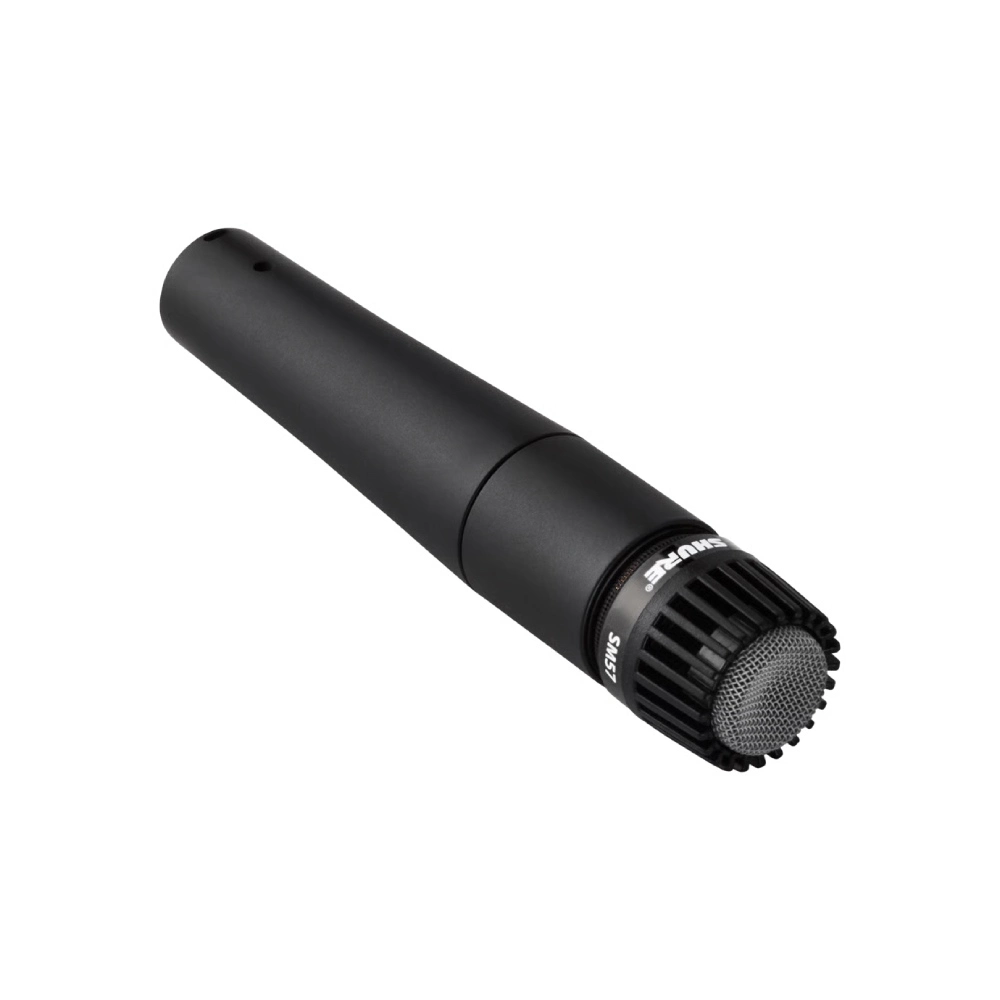 Shure Sm57 Angle02 Shure Sm57 ไมโครโฟนไดนามิกสำหรับเครื่องดนตรีและตู้แอมป์ รูปแบบการรับเสียง Cardioid