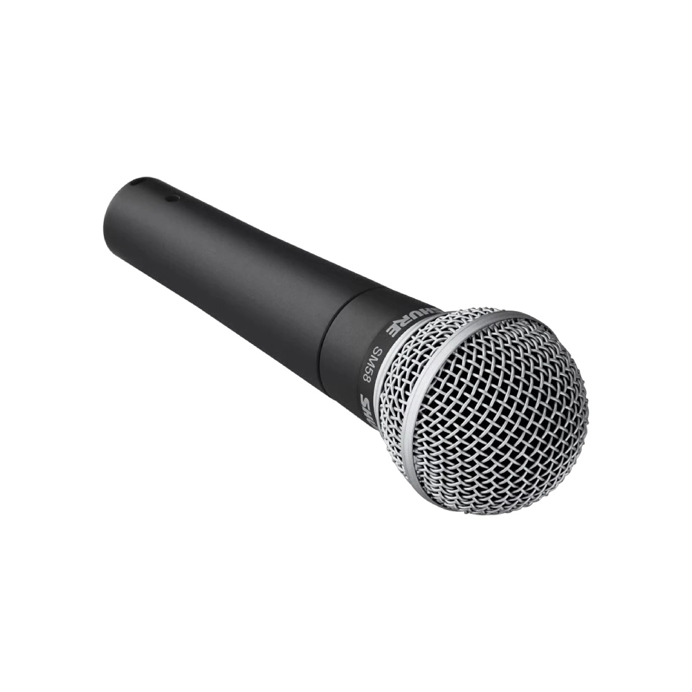Shure Sm58 Lc Angle02 Shure Sm58-Lc ไมโครโฟนไดนามิกสำหรับร้องเพลงระดับตำนาน รูปแบบการรับเสียง Cardioid
