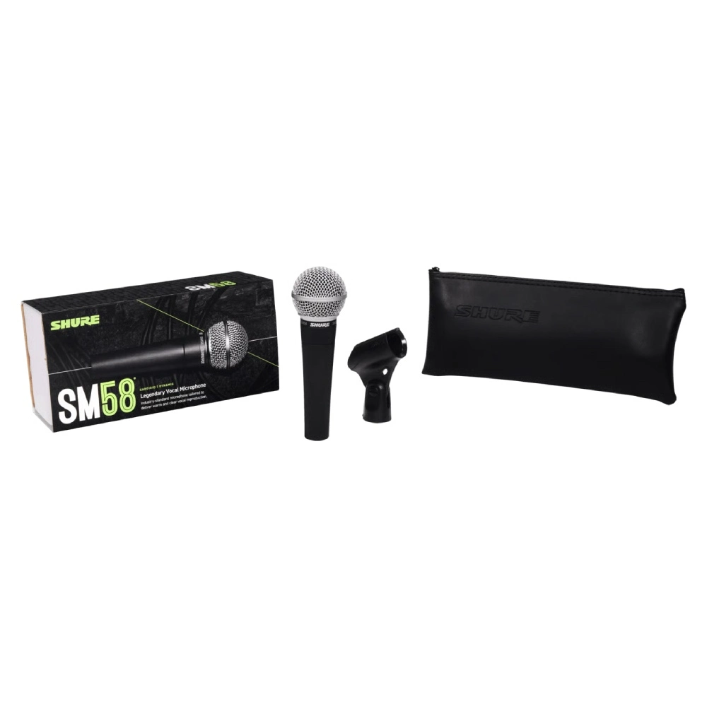 Shure Sm58 Lc Package Shure Sm58-Lc ไมโครโฟนไดนามิกสำหรับร้องเพลงระดับตำนาน รูปแบบการรับเสียง Cardioid