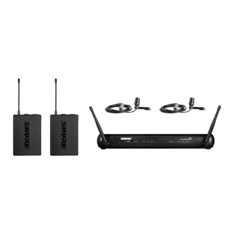 Shure Svx188th/cvl-Q12 ชุดไมโครโฟนไร้สายแบบเหน็บปกเสื้อ Cvl จำนวน 2 ตัว ย่านความถี่ Q12