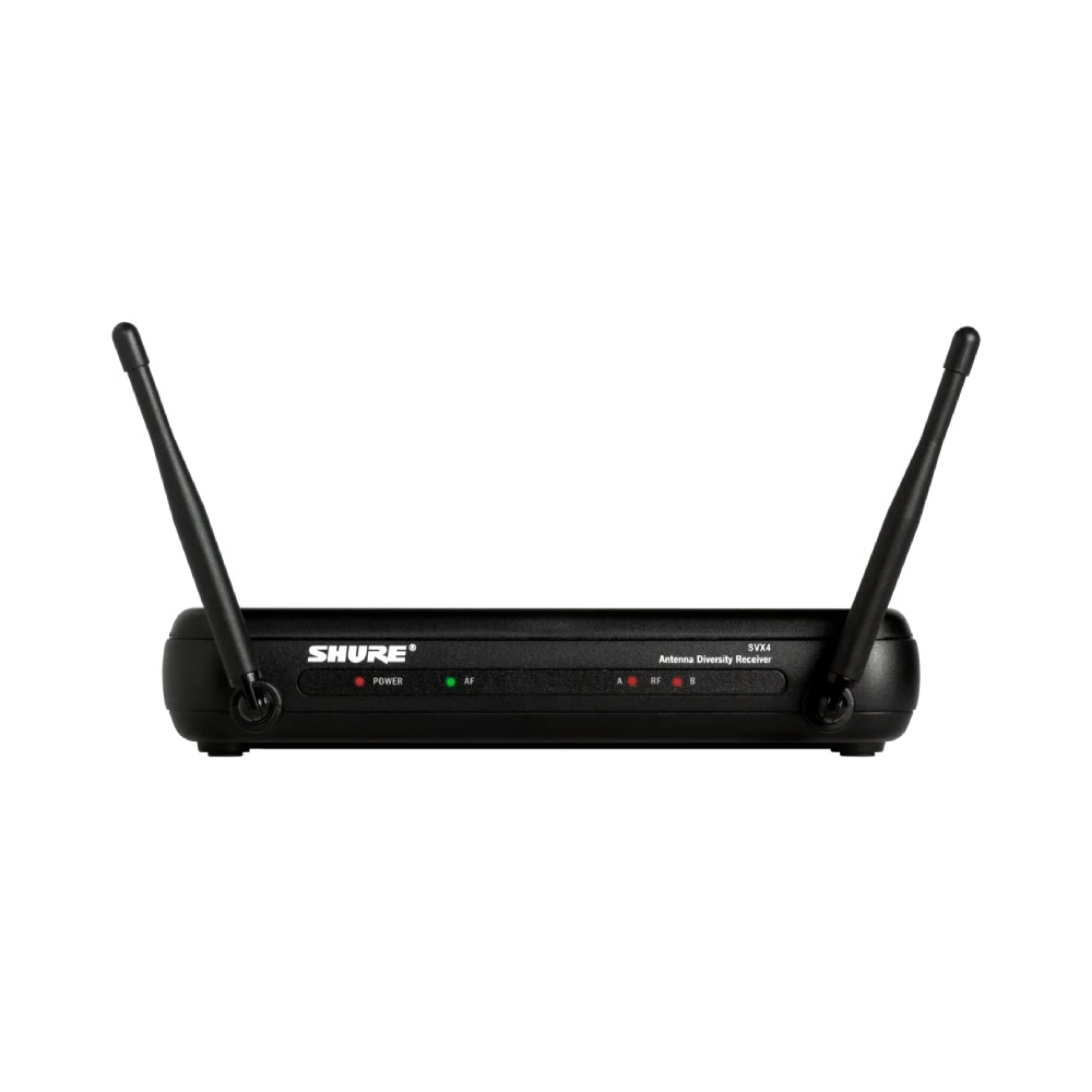 Shure Svx24th Pg58 Q12 Receiver Shure Svx24th/pg58-Q12 ชุดไมโครโฟนไร้สาย พร้อมไมค์ Pg58 ย่านความถี่ Q12