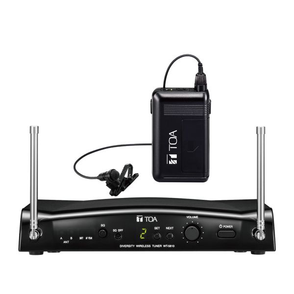 Toa Ws-5325m Qb02 ชุดไมโครโฟนไร้สายแบบหนีบปกเสื้อ Uhf 748.3–757.7 Mhz