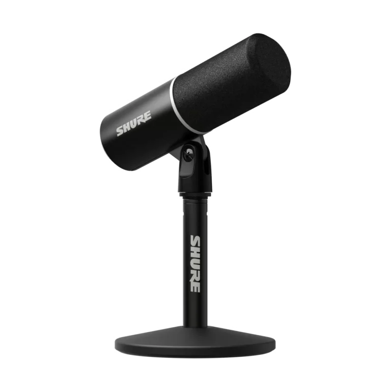 Shure Mv6 Gen 2 ไมโครโฟน Usb-C สำหรับเกมมิ่งและสตรีมมิ่ง พร้อมฐานตั้งโต๊ะ