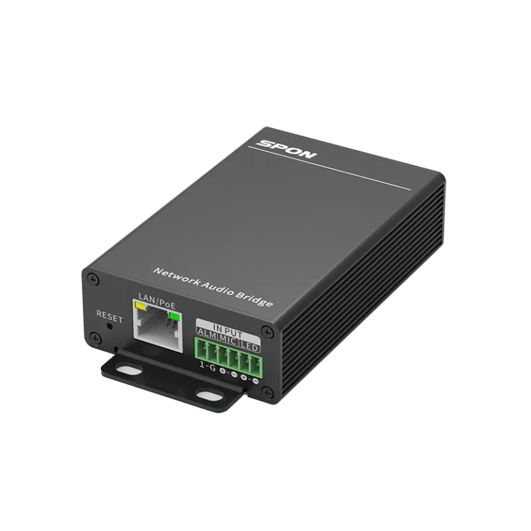 Spon Gen-3101a01 Network Audio Bridge Poe เครื่องแปลงสัญญาณเสียง Ip พร้อมเอาต์พุต 15w