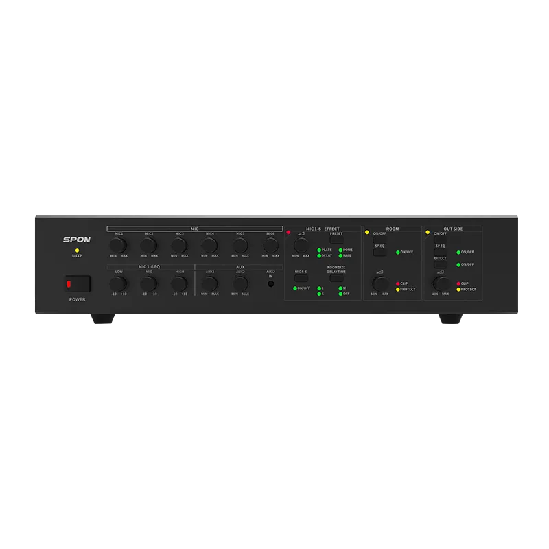 Spon Gen 5101p50 1 Spon Gen-5101p50 ดิจิทัลมิกเซอร์แอมป์สำหรับระบบเสียงมัสยิด Digital Mixer Amplifier 2×240w