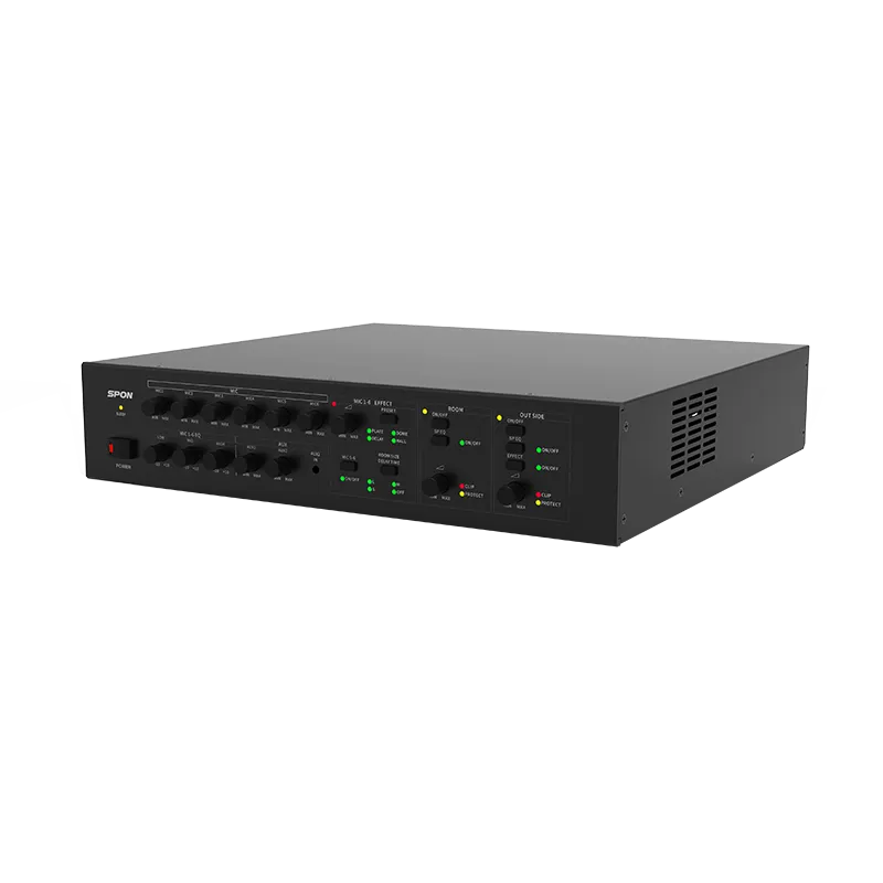 Spon Gen 5101p50 3 Spon Gen-5101p50 ดิจิทัลมิกเซอร์แอมป์สำหรับระบบเสียงมัสยิด Digital Mixer Amplifier 2×240w