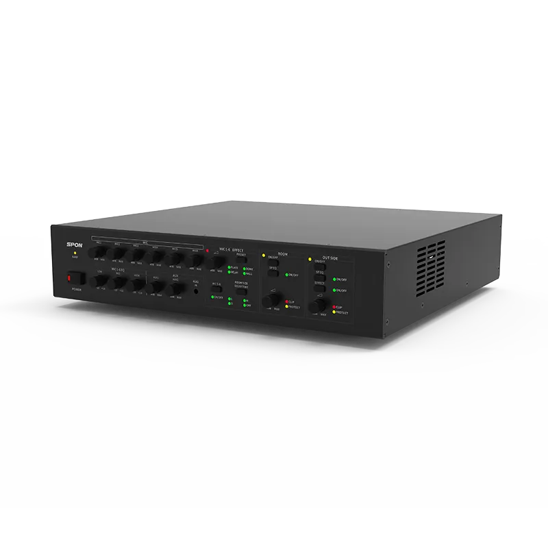 Spon Gen 5101p50 4 Spon Gen-5101p50 ดิจิทัลมิกเซอร์แอมป์สำหรับระบบเสียงมัสยิด Digital Mixer Amplifier 2×240w